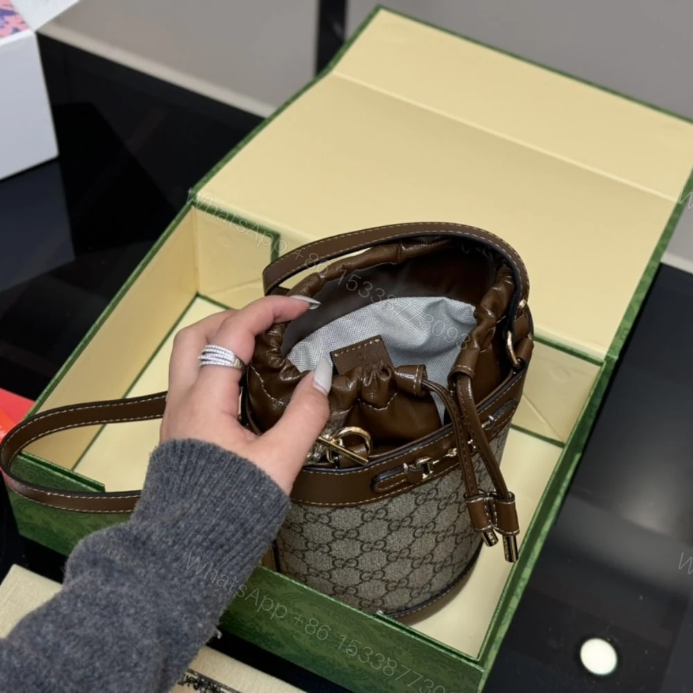 View 6 of Gucci Housebit 1955 Small Bucket Bag Brown 18Cm