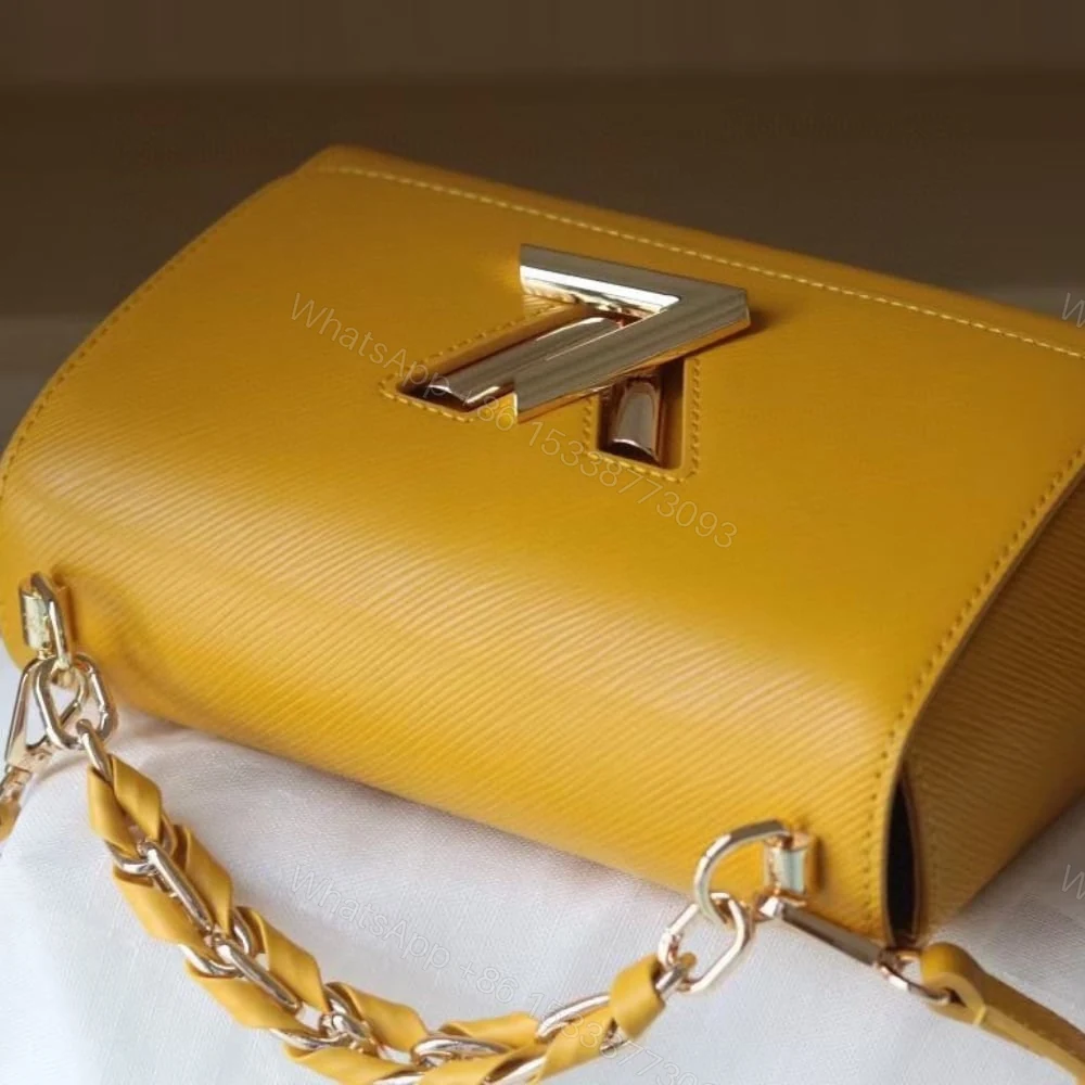 View 6 of Louis Vuitton LV Twist MM Handbag Sunflower Yellow 23Cm
