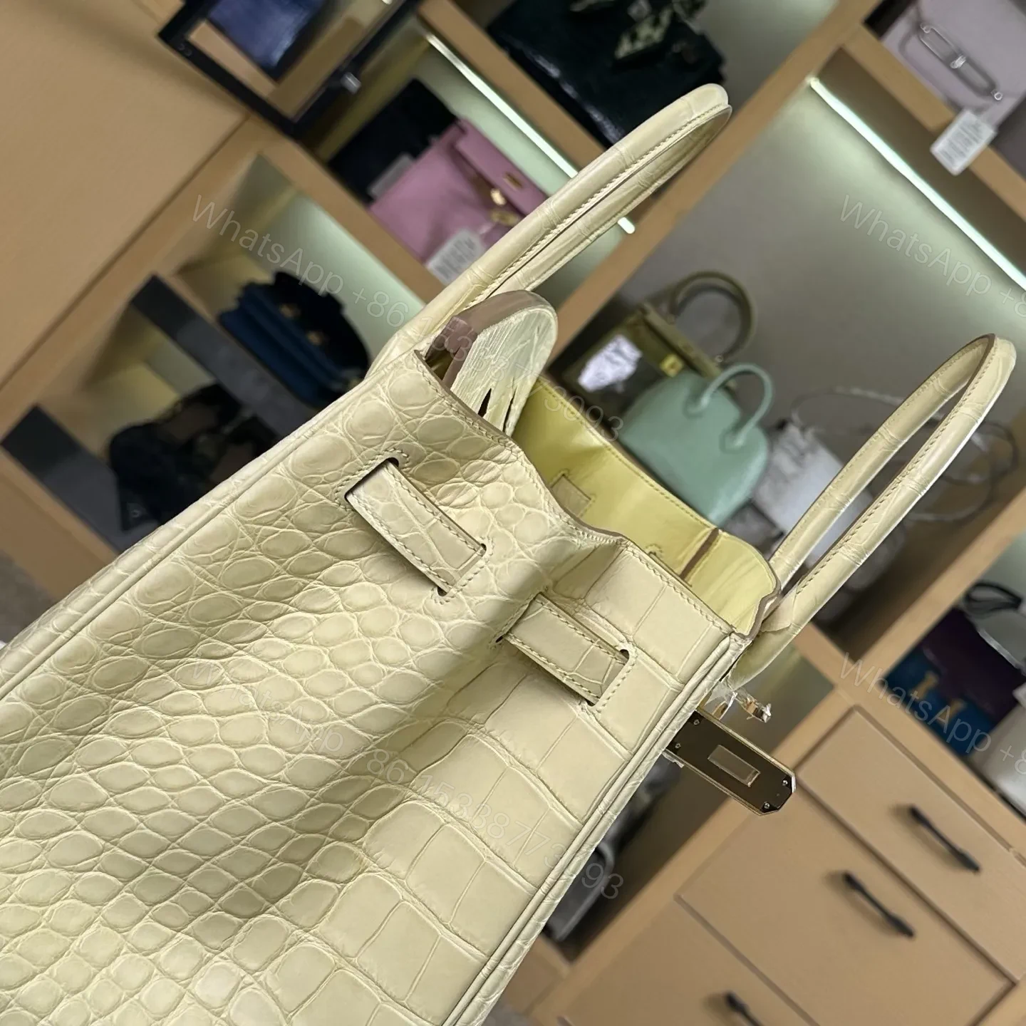 View 7 of Hermes Birkin 35cm Crocodile Leather Gold Hardware