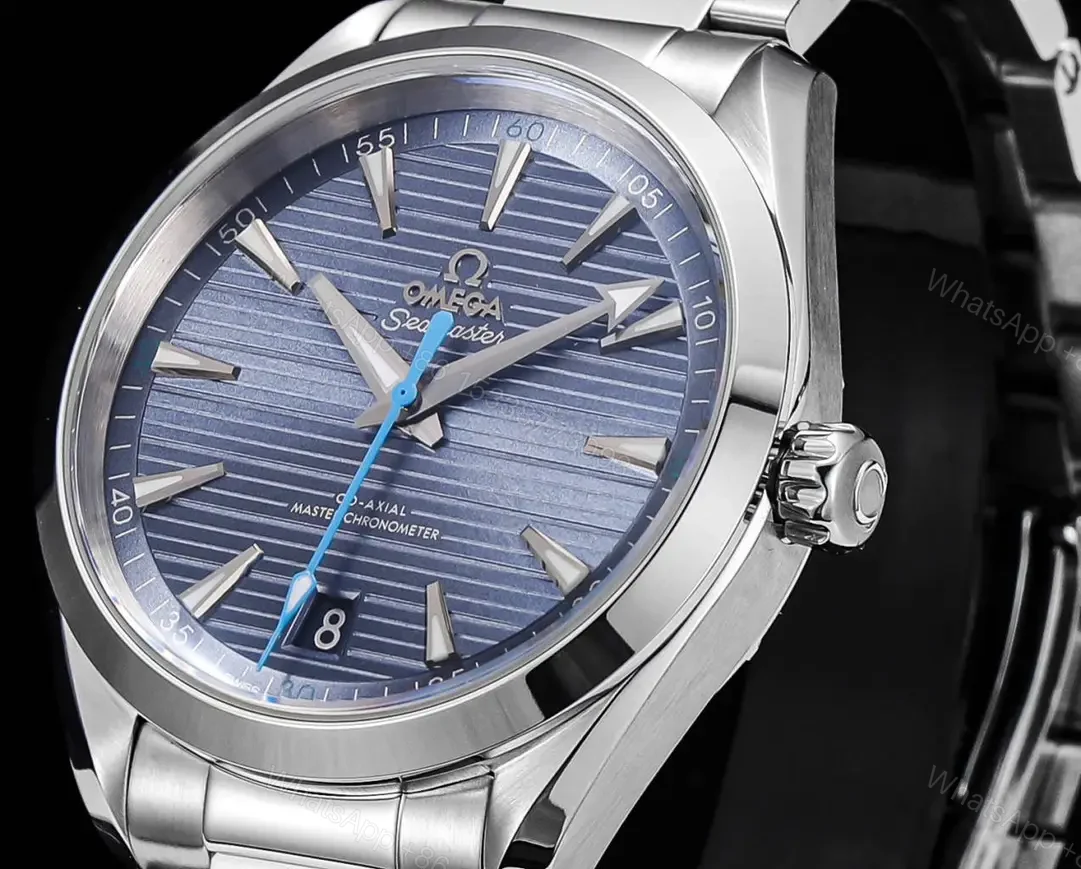 View 3 of Omega Super Clone Seamaster Aqua Terra Blue Dial Steel Bracelet Premium 41MM OMEGA-AT41-BLU-SS