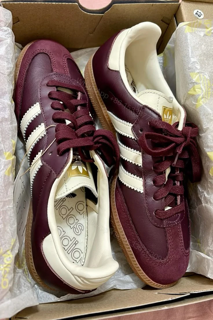 View 3 of FIRST COPY ADIDAS SAMBA MAROON SHOES