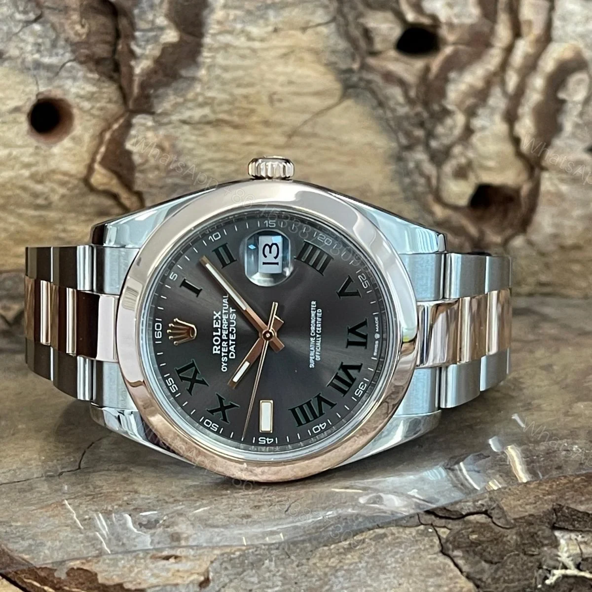 View 6 of Replica Rolex Datejust 41 Grey Dial Jubilee