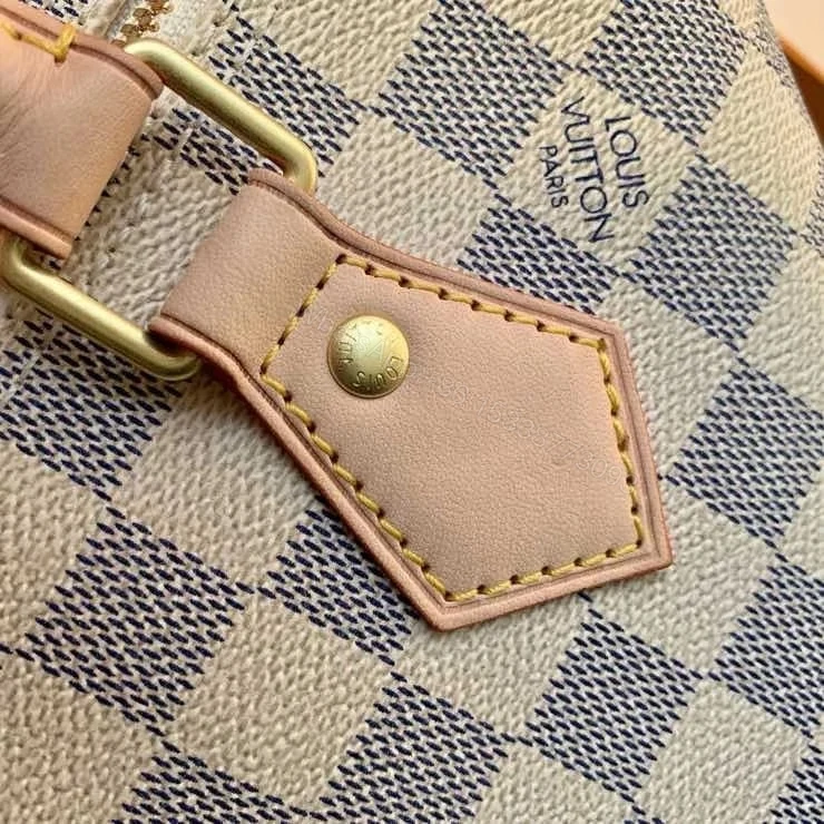View 8 of Louis Vuitton Speedy Bandoulière 30 Damier Azur 30Cm N41373