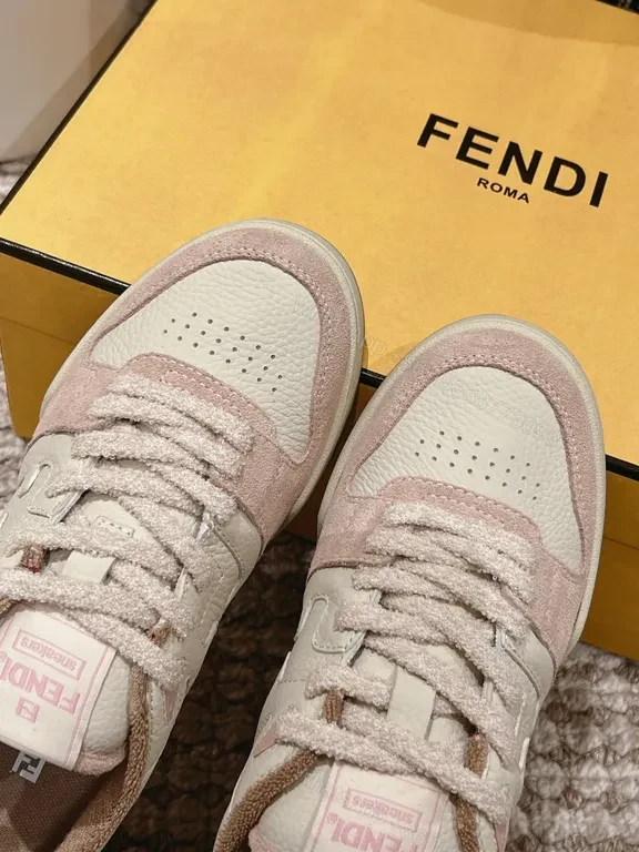 View 6 of Soft-Luxe Platform Low-Tops: Suedeâ€“Leather, Fendi-Inspired Detailing Sneakers