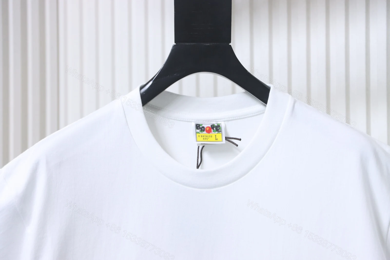 View 3 of Bape 26ss Macaron Adult Ape Head Letter Print Short-Sleeved T-shirt White