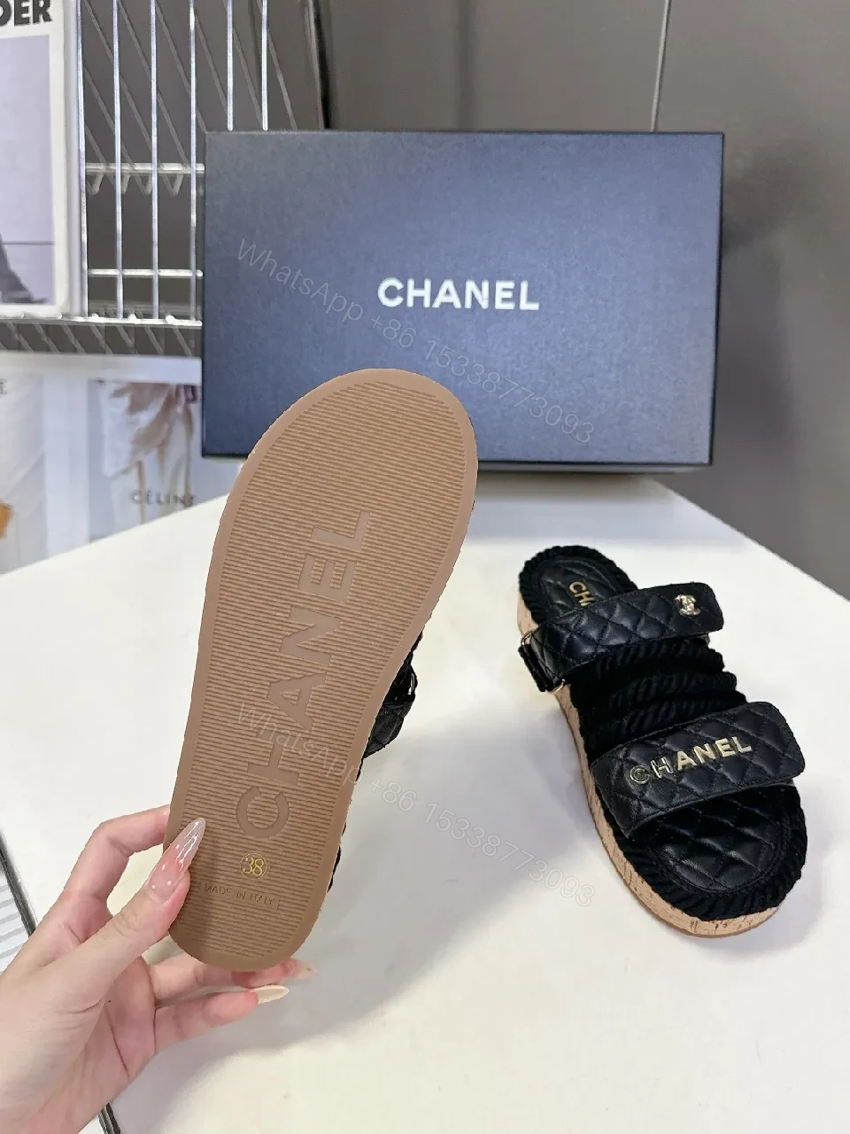 View 8 of Quilted Leather Slip-Ons with Rope Embellishment, Luxe Casual-Wear