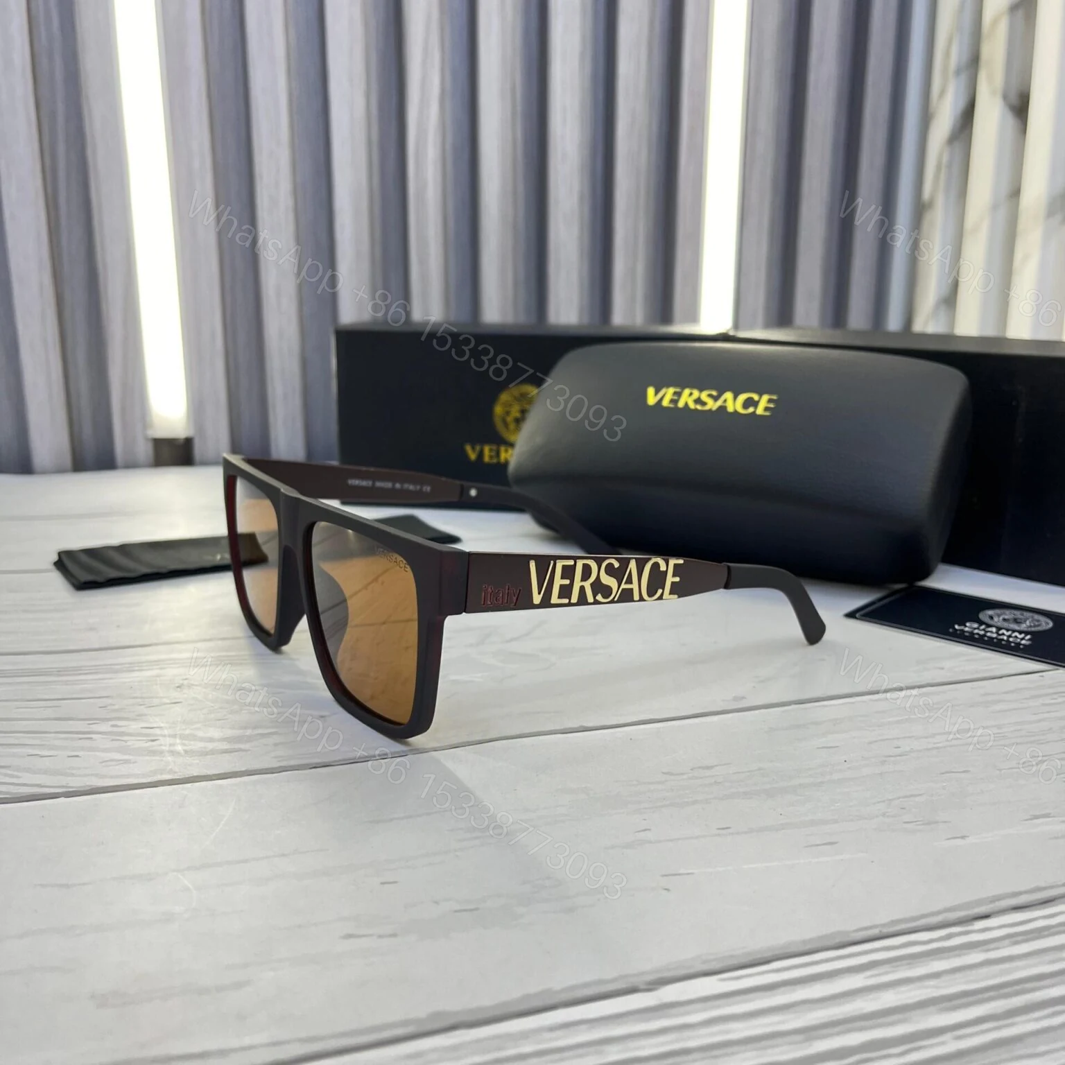 View 2 of Versace Wayfarer Sunglass Black