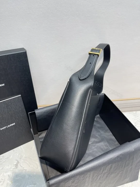 View 6 of Elegant Leather Tote with YSL Hardware: Everyday Luxury Tote