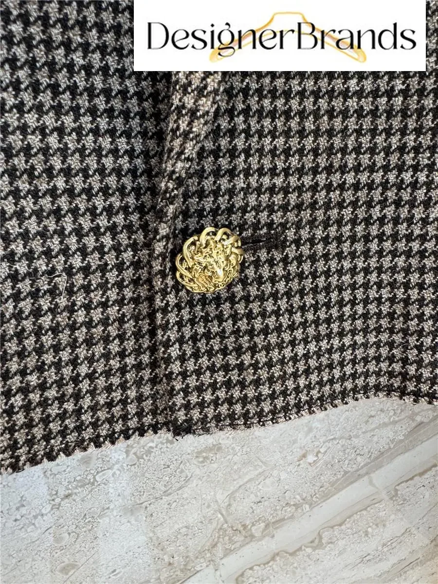 View 11 of Chanel Brown Houndstooth Cropped Jacket
