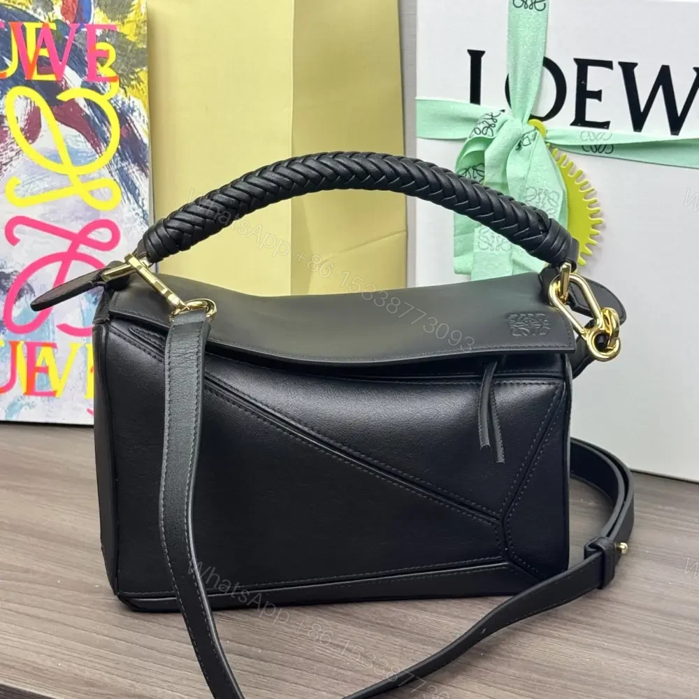高仿Loewe*Puzzle系列1100小牛皮單肩包黑色小號免檢版 — view 1