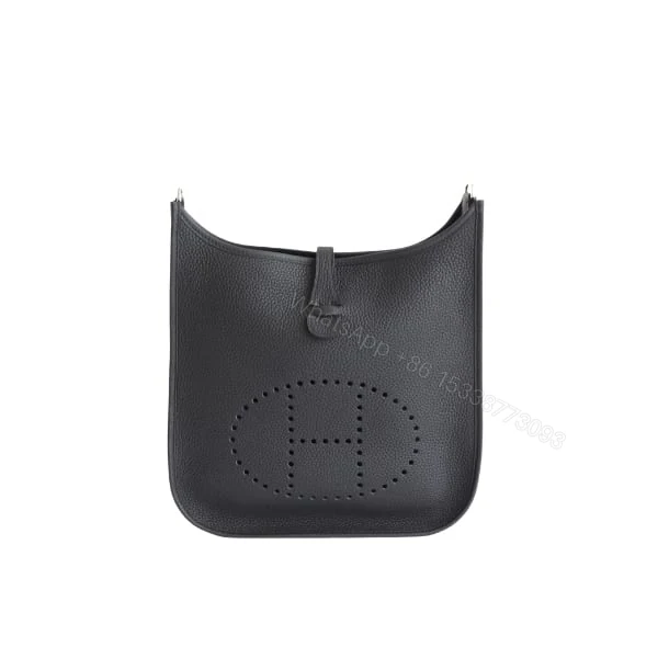 HERMES CLEMENCE EVELYNE PM 30CM BLACK NOIR — view 1