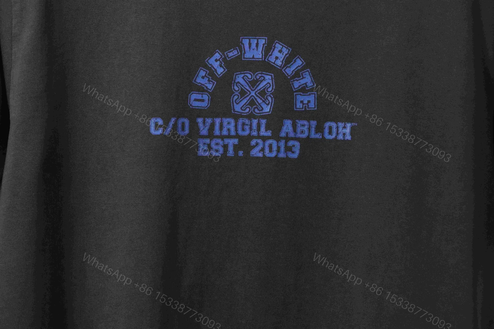 View 3 of Off-White C/O Virgil Abloh Crackled Print T-Shirt