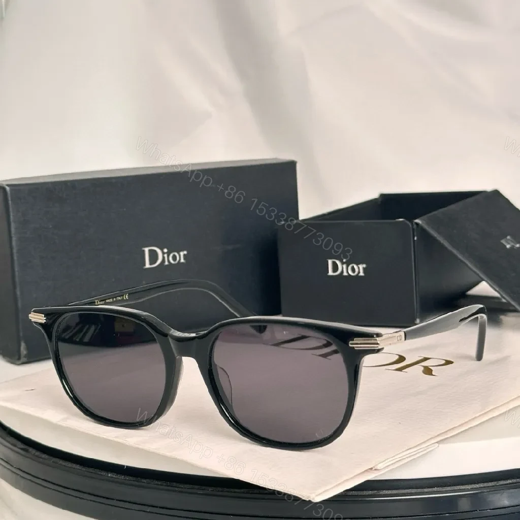View 9 of White Frame Sunglasses: Dior Interior Logo, Ultra-Comfort Shades