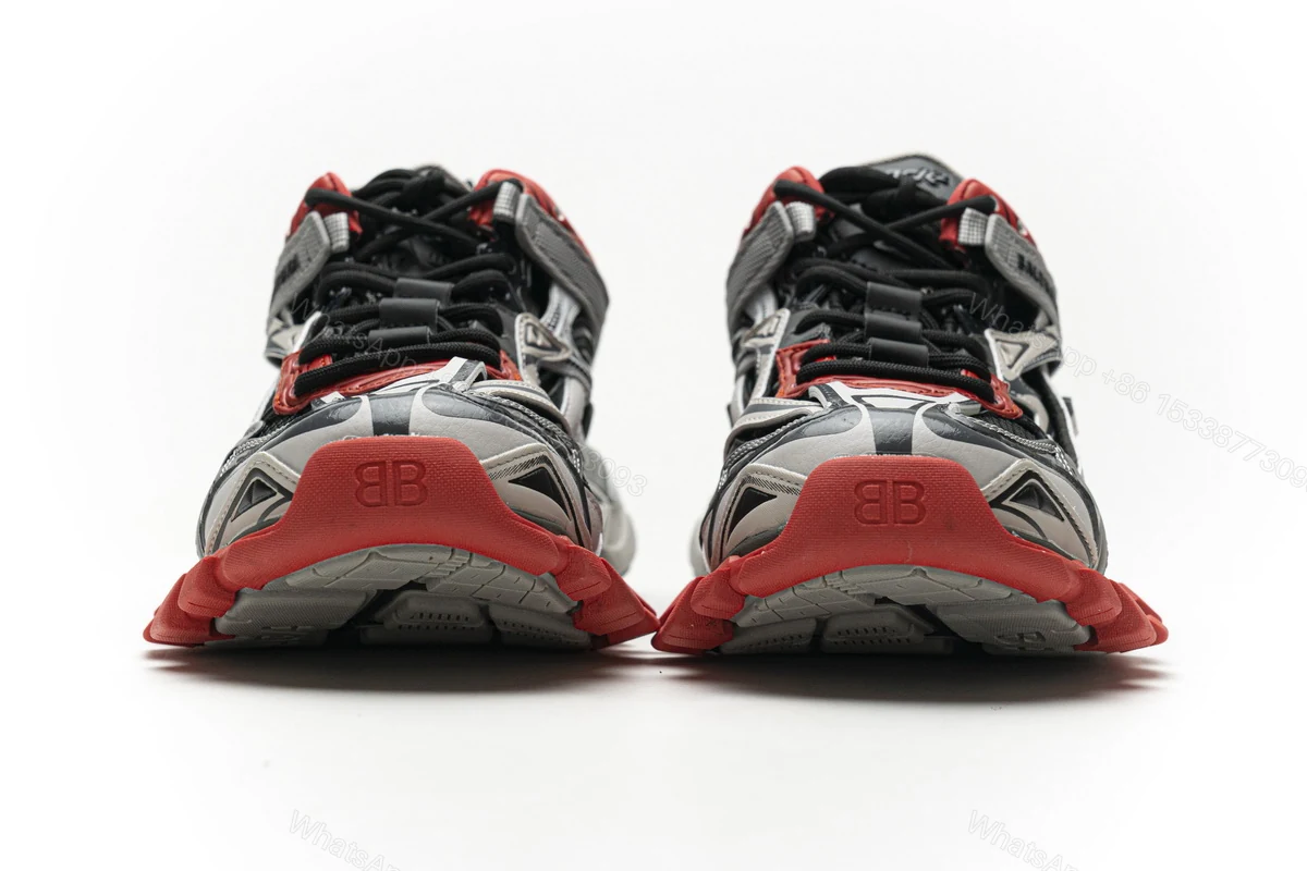 View 3 of Balenciaga Track 2 Sneaker Grey Red 570391 W2GN3 1003