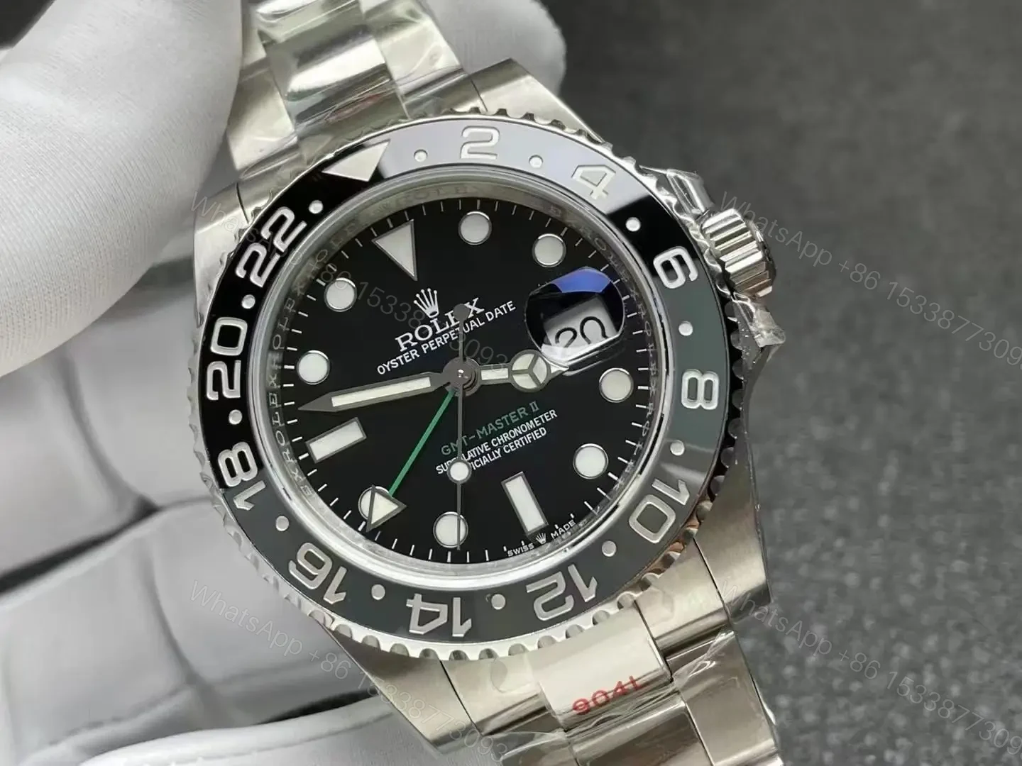 View 13 of Rolex Replica Clone Gmt master 2 2024 Bruce Wayne