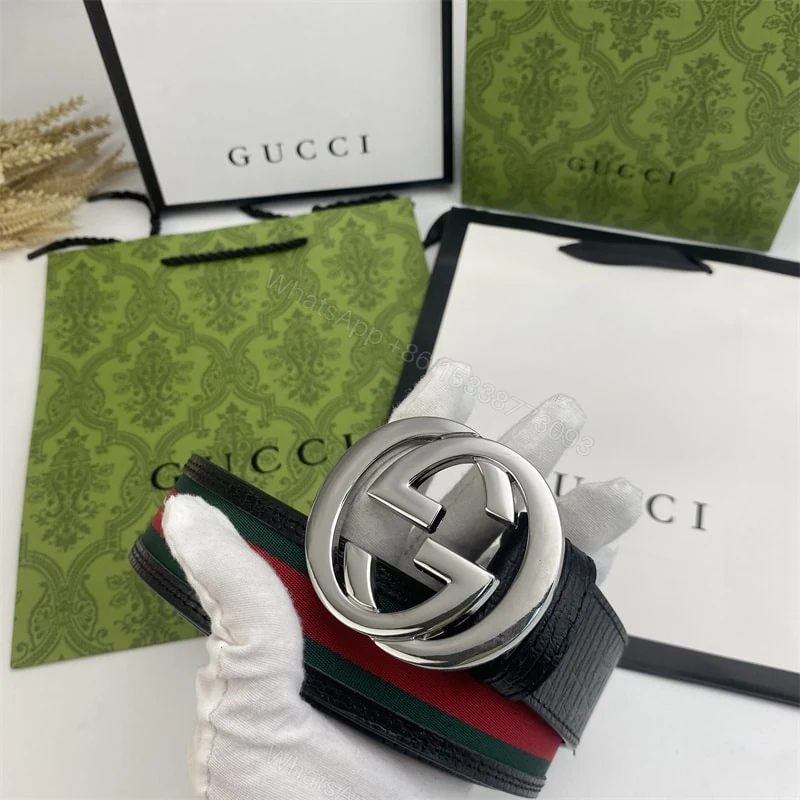 View 2 of GUCCI INTERLOCKING MEN BELT BLACK 411924 H917N 1060