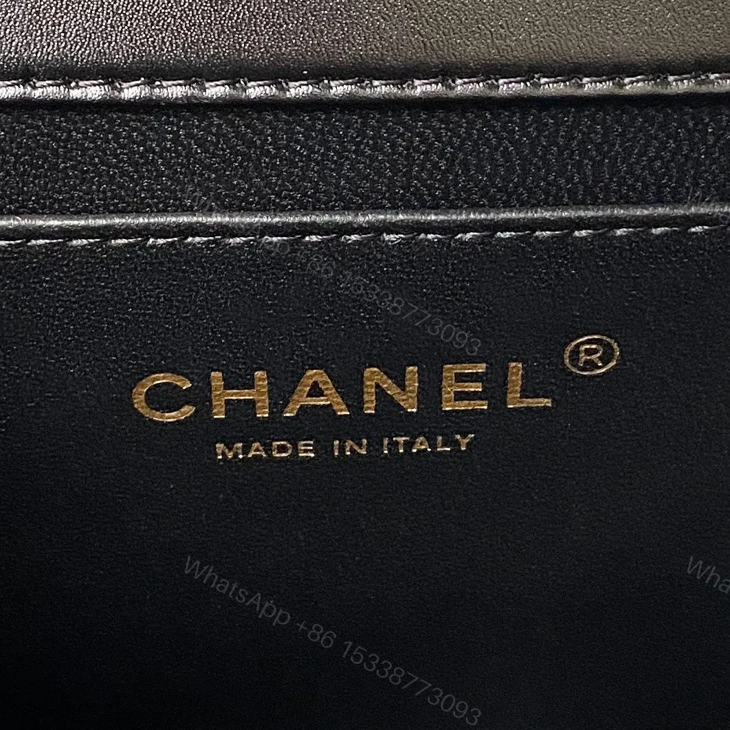 View 3 of CHANEL FLAP BAG 22 IN BLACK CALFSKIN WITH DOUBLE GOLD BALL