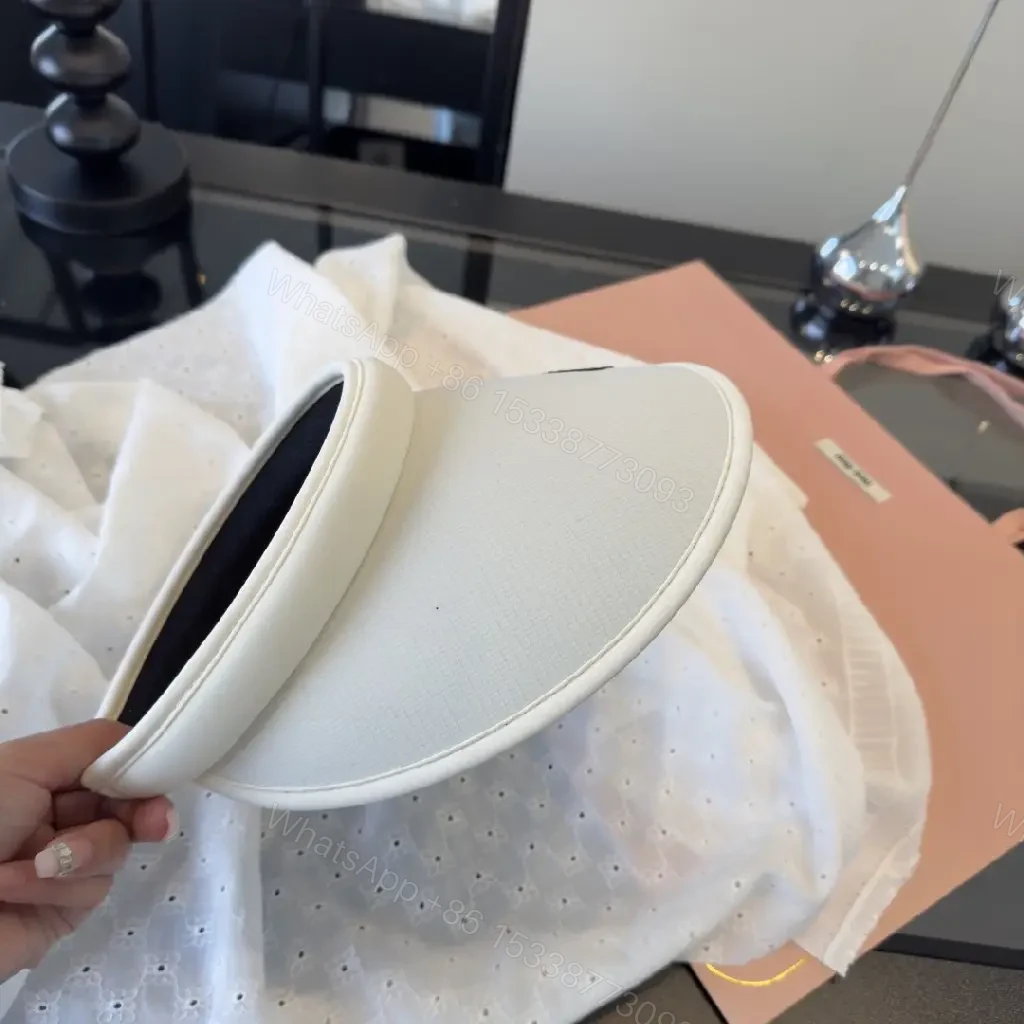 View 8 of White Visor, Black Trim, Sporty Style, Adjustable Back Strap, Miu Miu Visor