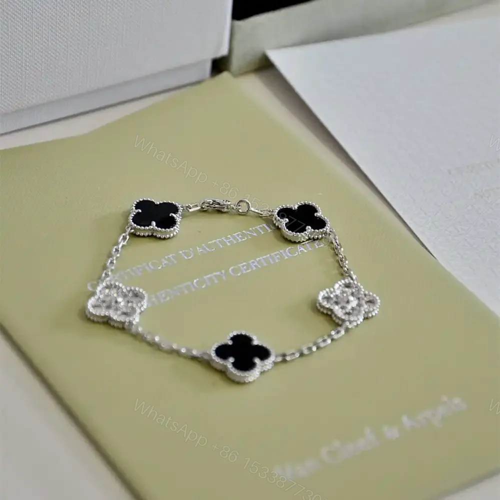 高仿首飾VanCleef&Arpels*RP2R900縞瑪瑙白金手鏈 — view 1