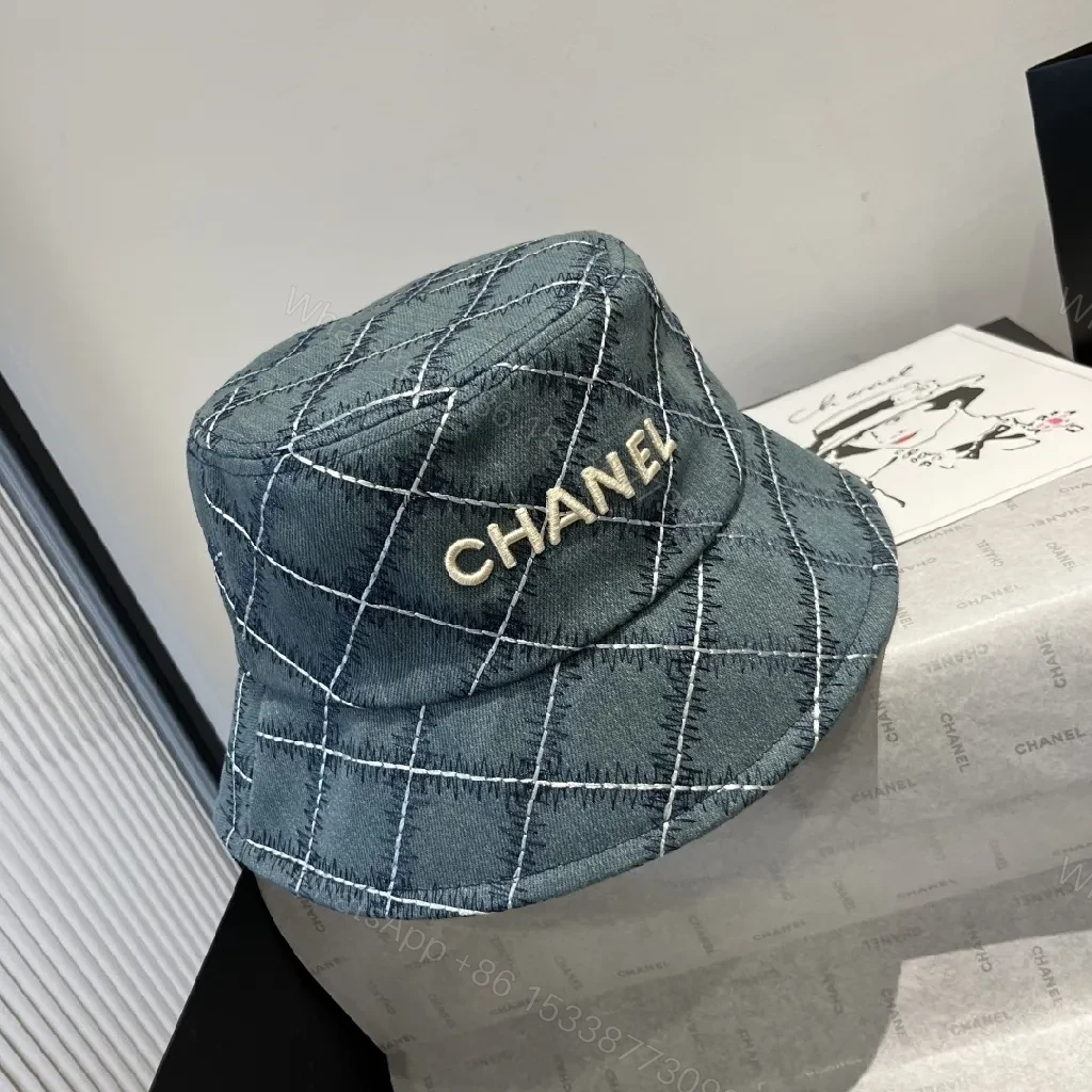 View 8 of Quilted Denim Bucket Hat: Luxe Stitching Chic Accessory