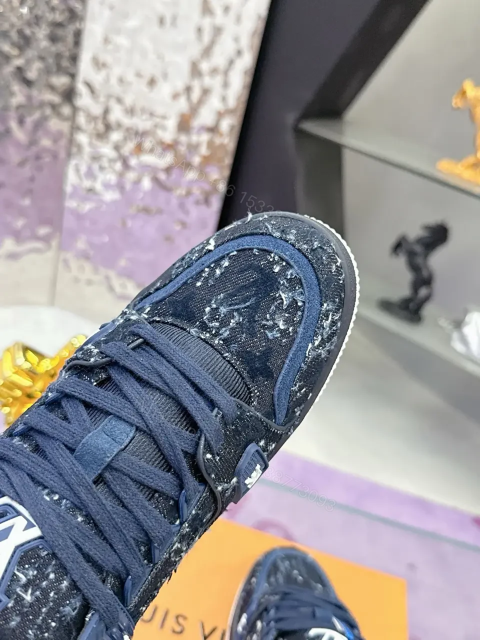View 8 of Dark Marble-Accented Sneakers: Minimal Luxury High-Tops
