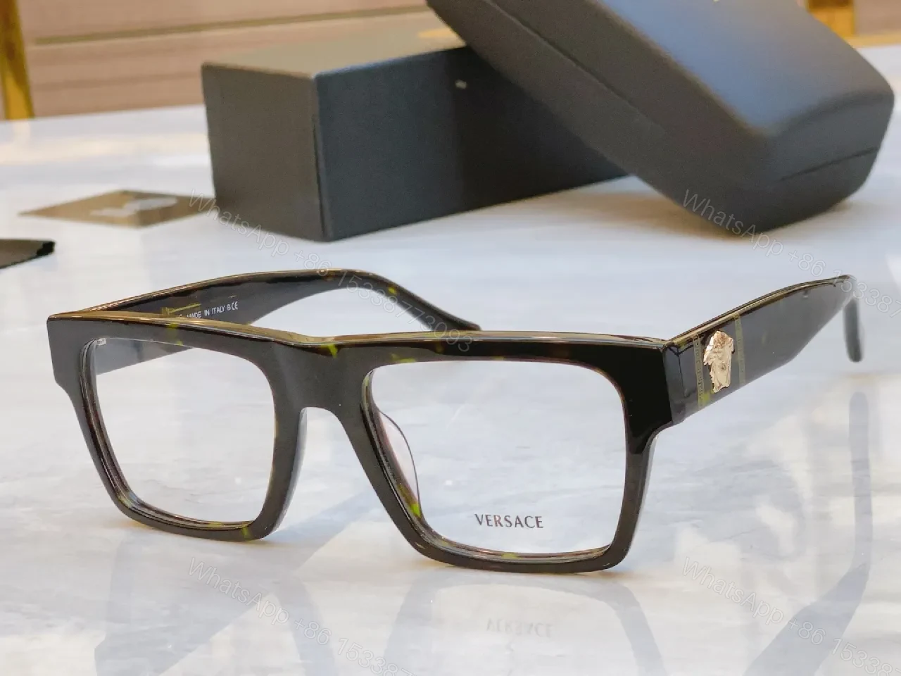 View 8 of Clear Acetate Rectangle Frames – Subtle Shine, Everyday Luxury