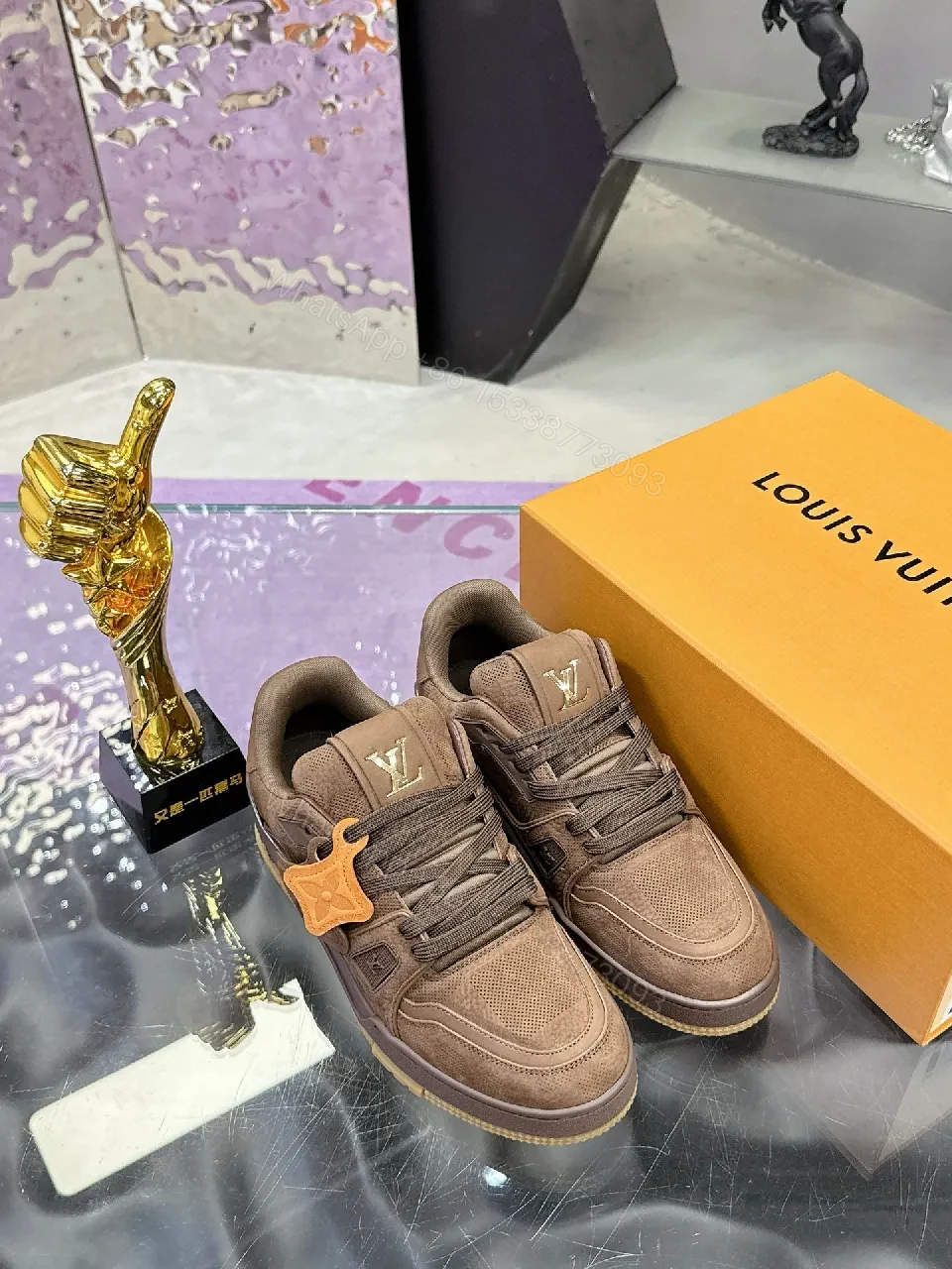 View 4 of Brown Suede Mesh Luxury Sneaker | All-Day Comfort, Subtle Luxury