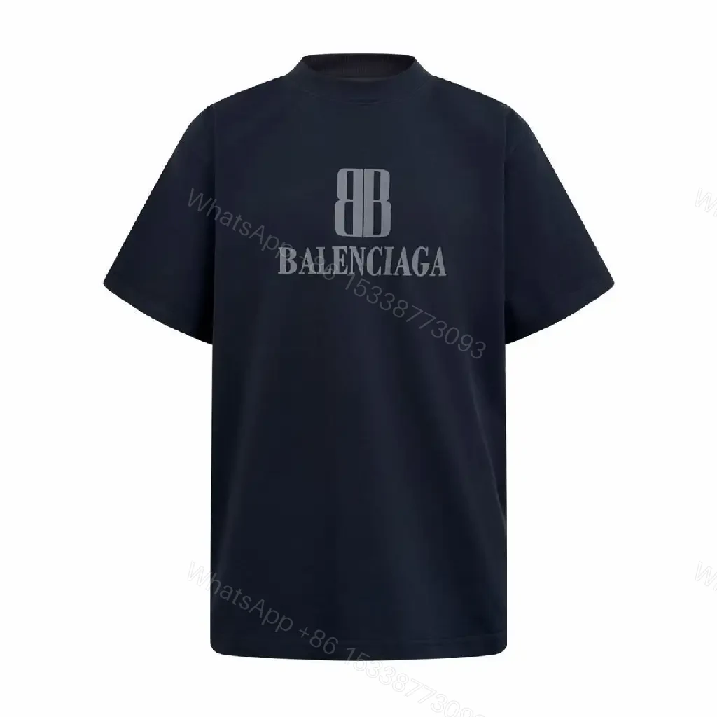 View 9 of Navy Cotton Logo Tee - Premium Streetwear Essential