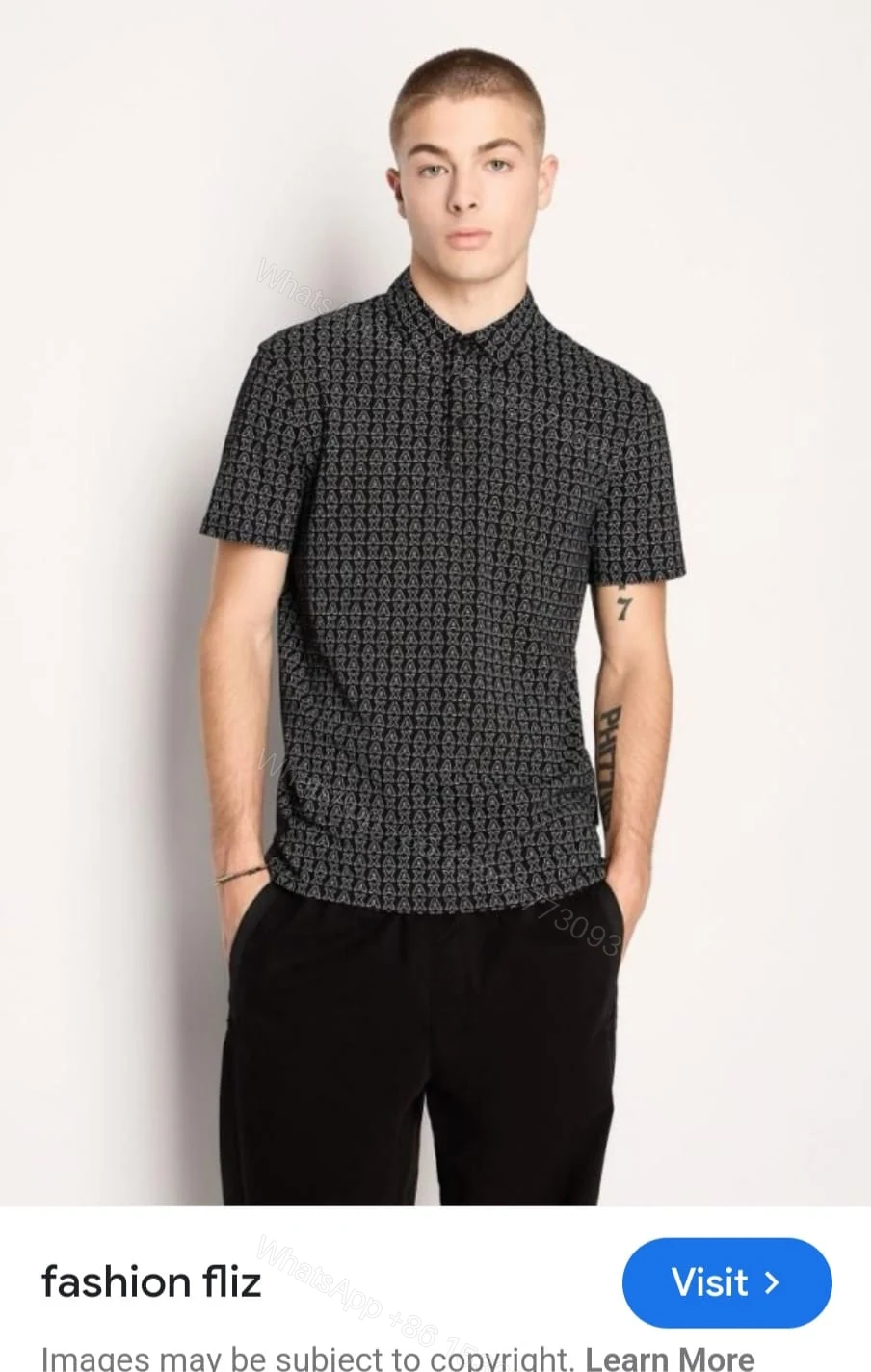 View 3 of First Copy Armani Very Premium Cotton Lycra Polos – Imported Luxury Comfort for Men