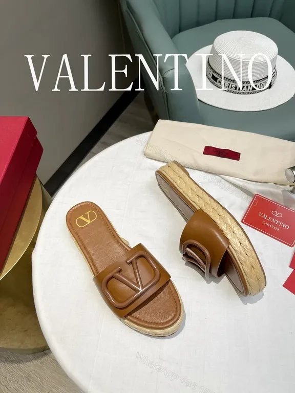 View 3 of Cognac Leather Slides â€” V Buckle Luxury, All-Day Comfort