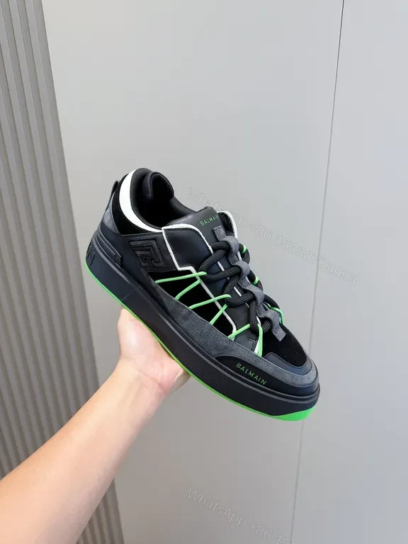 Neon Luxe Runner: Balmain-Style High-Top Sneaker — view 1