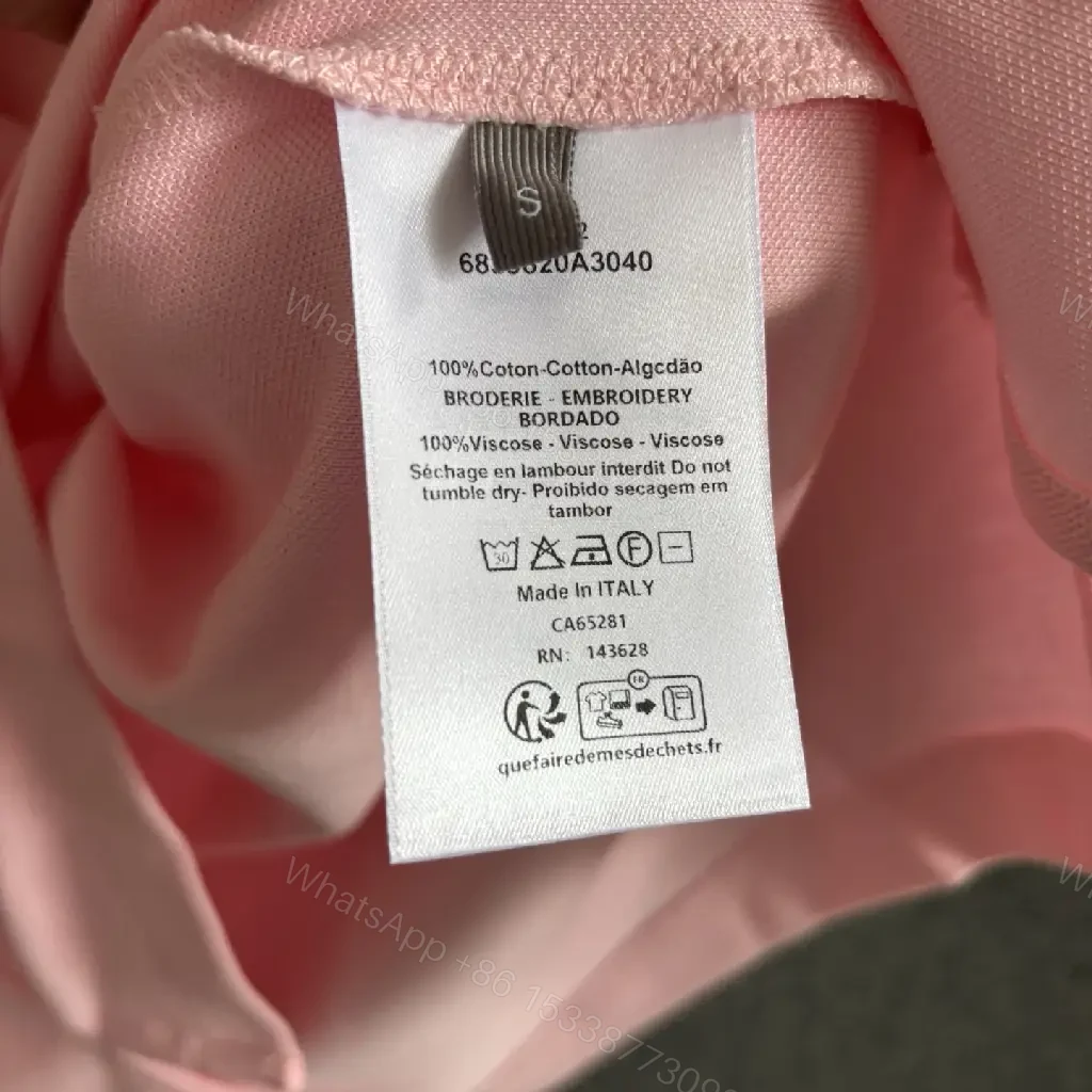 View 4 of Soft Pink Polo Cotton Blend – Subtle Monogram, Casual Luxury Polo