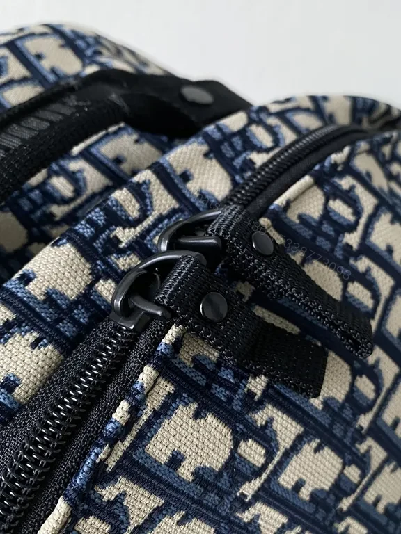 View 4 of Compact Dior Monogram Backpack with Bold Stripes