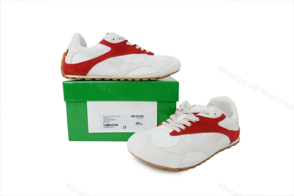 View 8 of Bottega Veneta Orbit Sneaker 'White Red' 867944 V3MS2 6189
