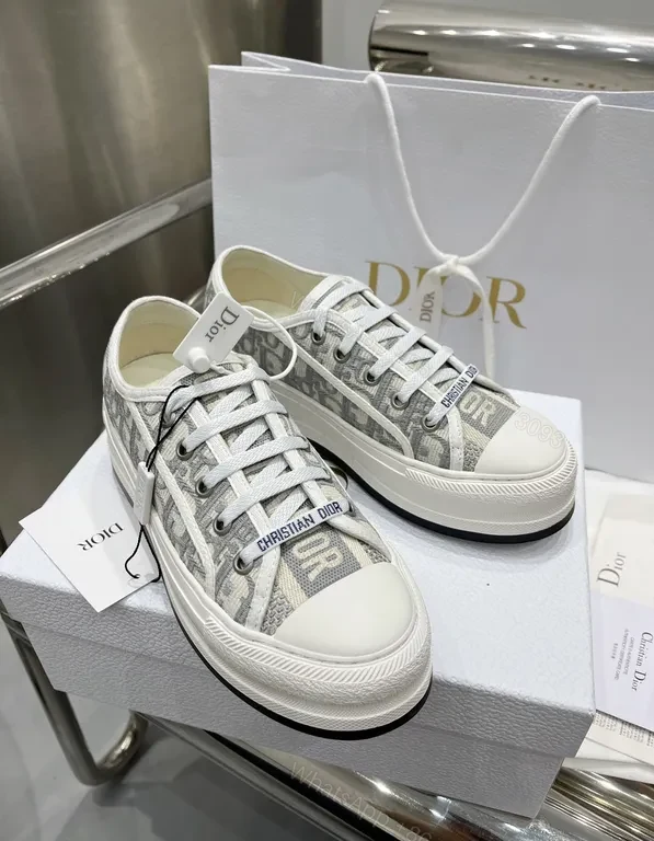 View 6 of Gray Micro-Patterned Dior Sneakers: Subtle Luxury Comfort