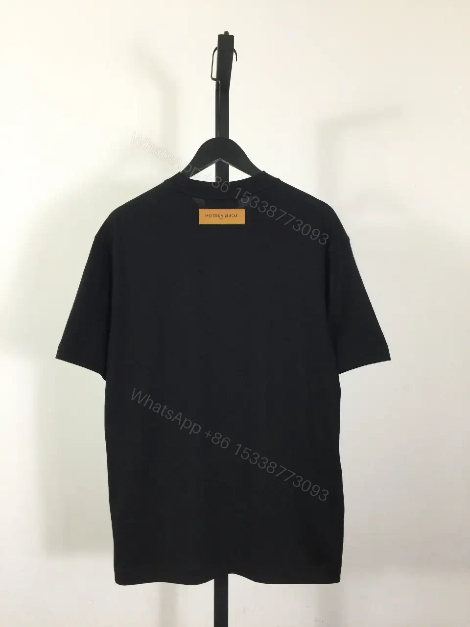 View 6 of Black Cotton Graphic Tee - Luxe-Look, Everyday Statement Tee