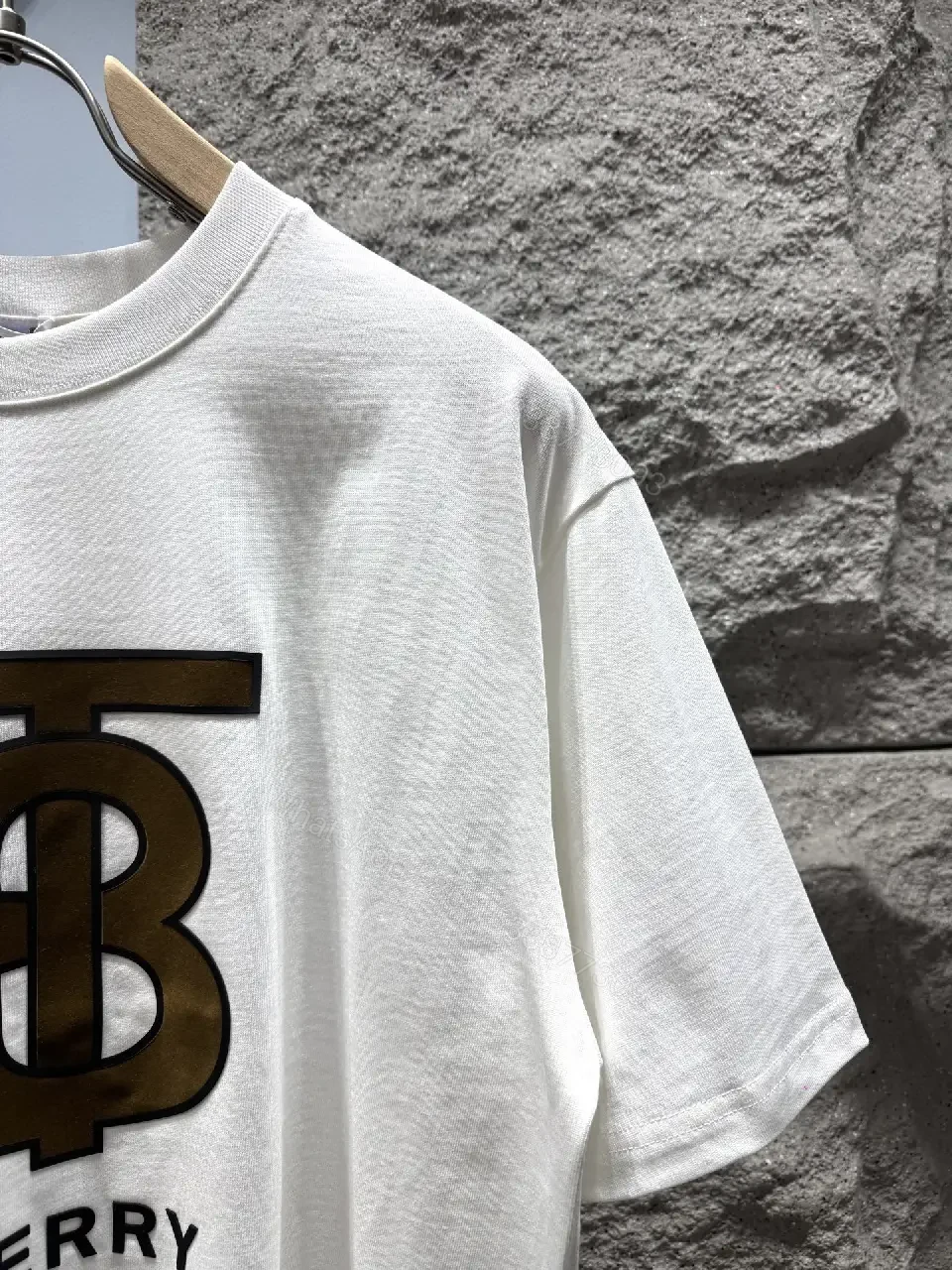View 5 of Bold Graphic Tee in White Cotton Blend, Minimalist Luxe