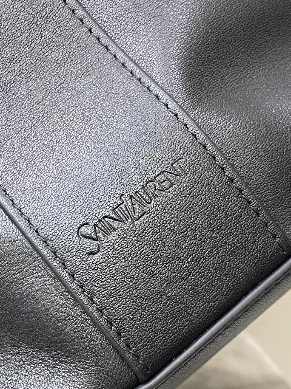 View 2 of V-Neck Bold Tote: Sculpted Leather, Everyday Luxury
