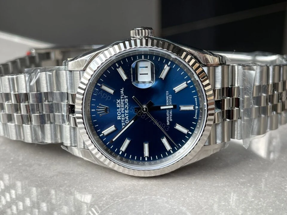 View 4 of VSF Factory 1:1 Rolex DateJust 36 SS 116234 Best Edition 904L Steel Blue Dial VS3235