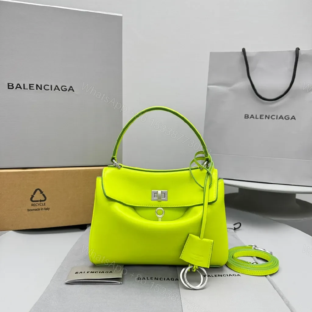 Neon Lime Leather Mini Bag – Luxe, Versatile, Compact — view 1