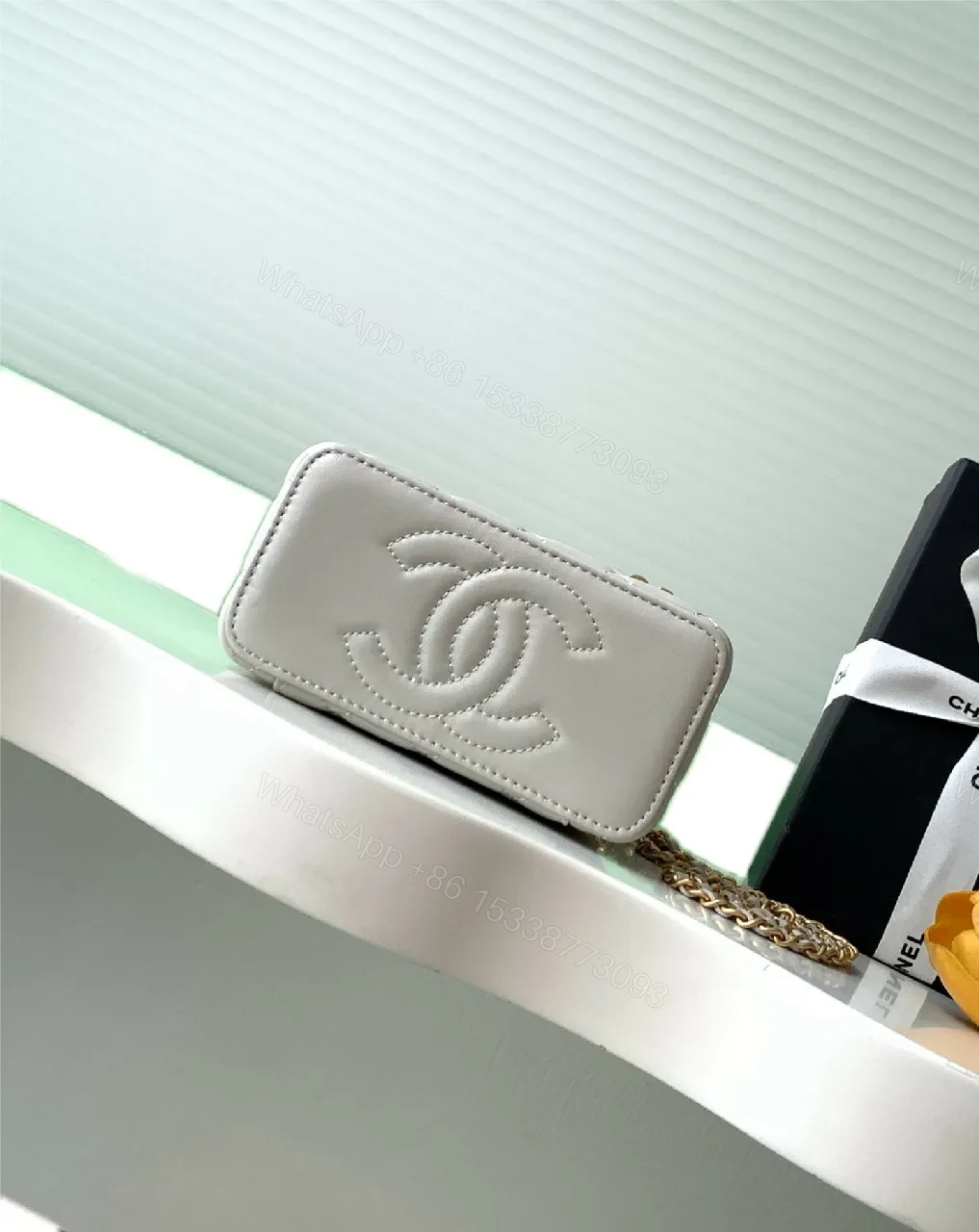 View 8 of Quilted Crossbody: Luxury Silver-Tone Hardware, Compact Style