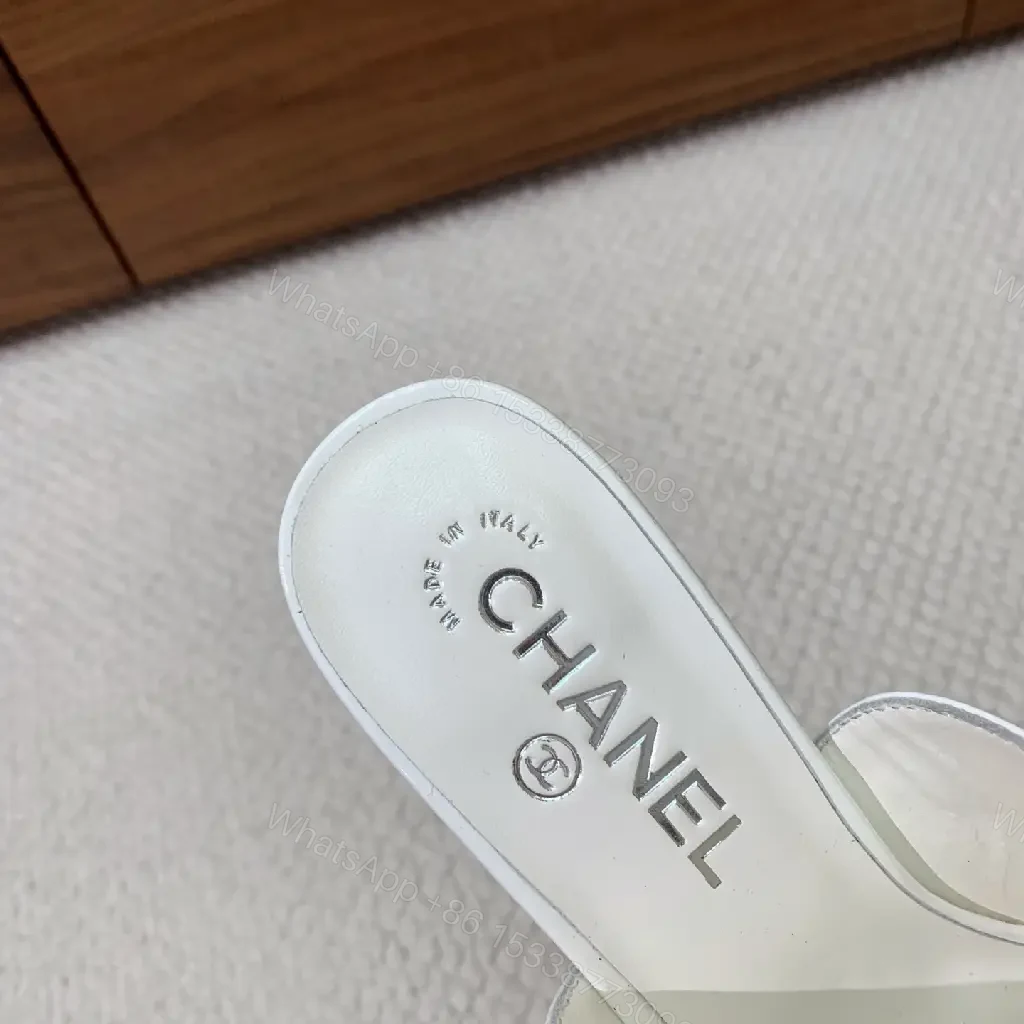 View 9 of White Satin Mules with Logo Hardware – Elevated Everyday Chic
