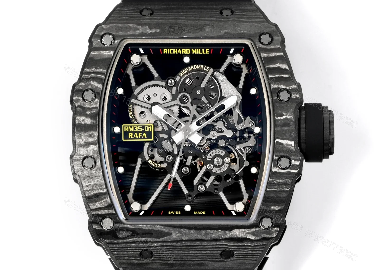 View 2 of Richard Mille RM35-01 NTPT Carbon Black Skeleton Watch RM35-CR-BR