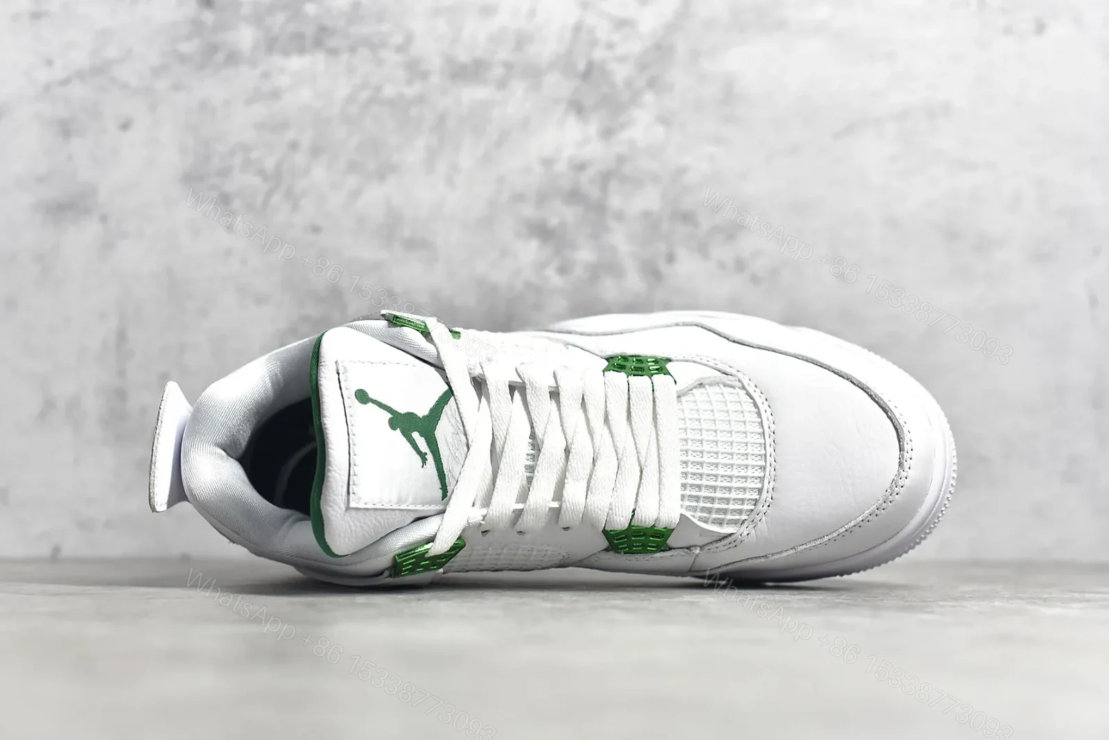 View 4 of Air Jordan 4 Green Metallic Reps