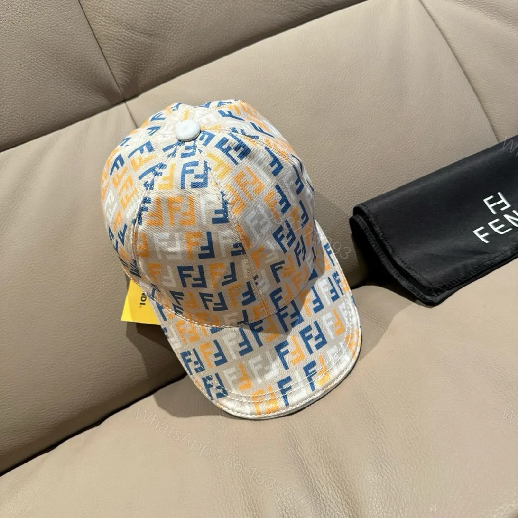 View 2 of Bold Monogram Cap: Designer-Inspired Pattern, Adjustable Back