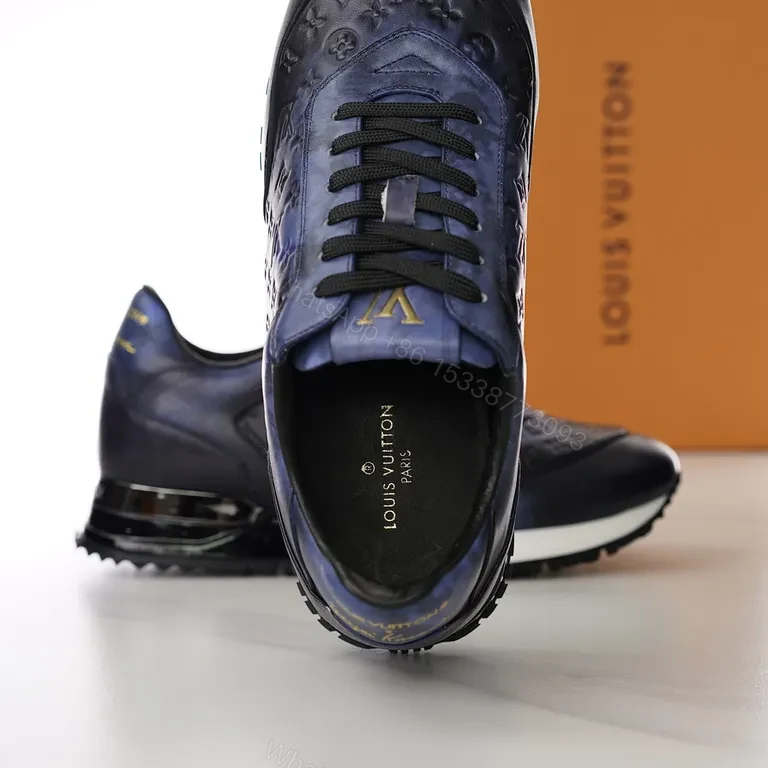 View 6 of Midnight Monogram Luxe Sneaker: LV Textured Leather Comfort