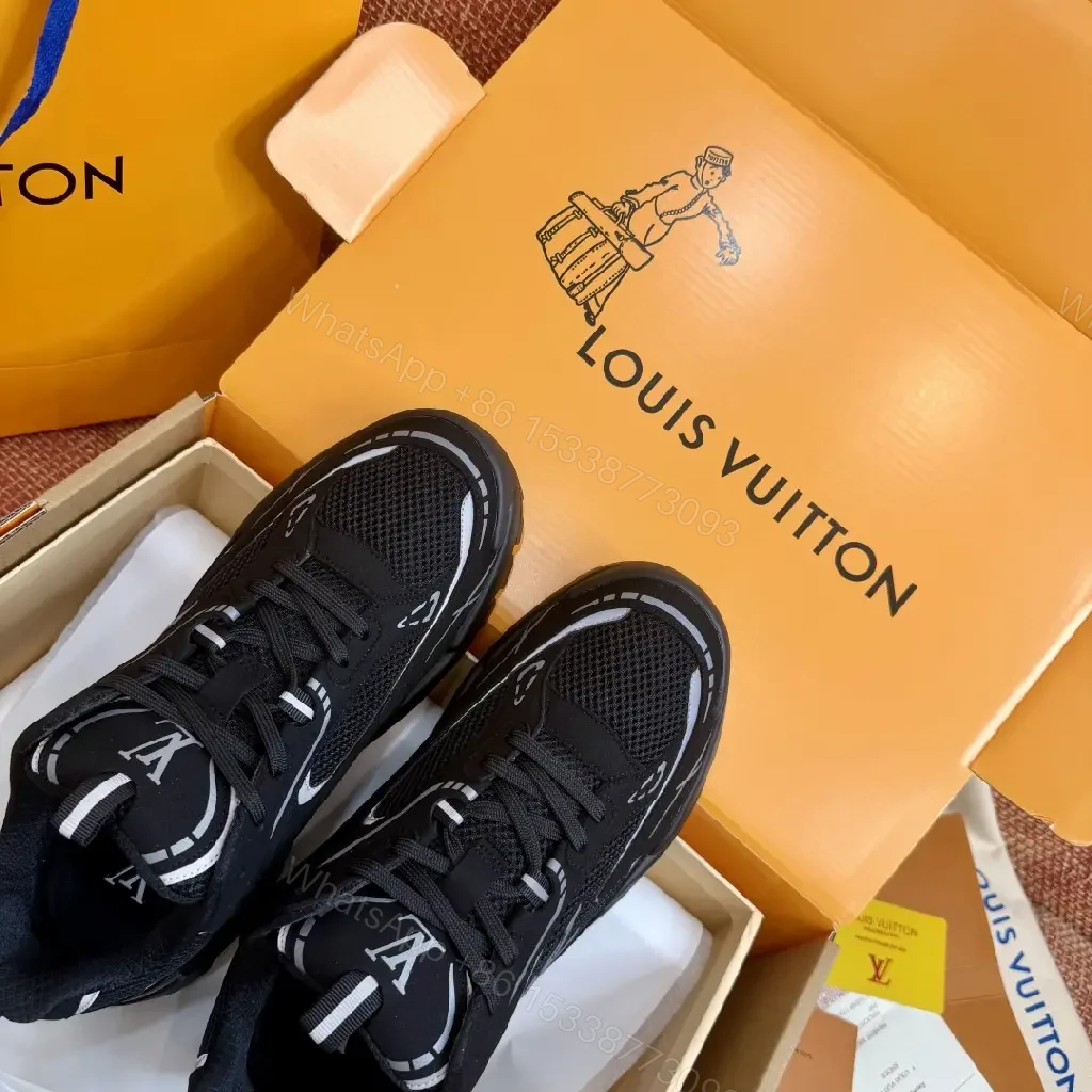View 5 of Black Mesh Sneaker Louis Vuitton Style with Breathable Upper Footwear