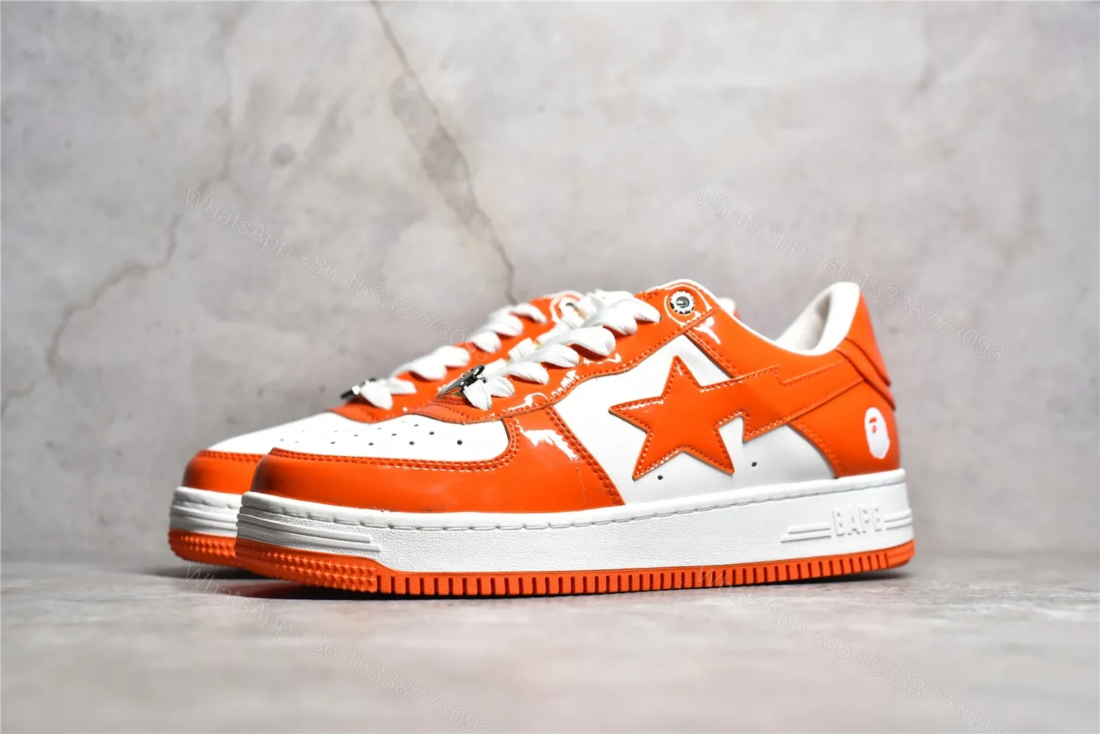 View 2 of A Bathing Ape Bapesta White Orange Reps