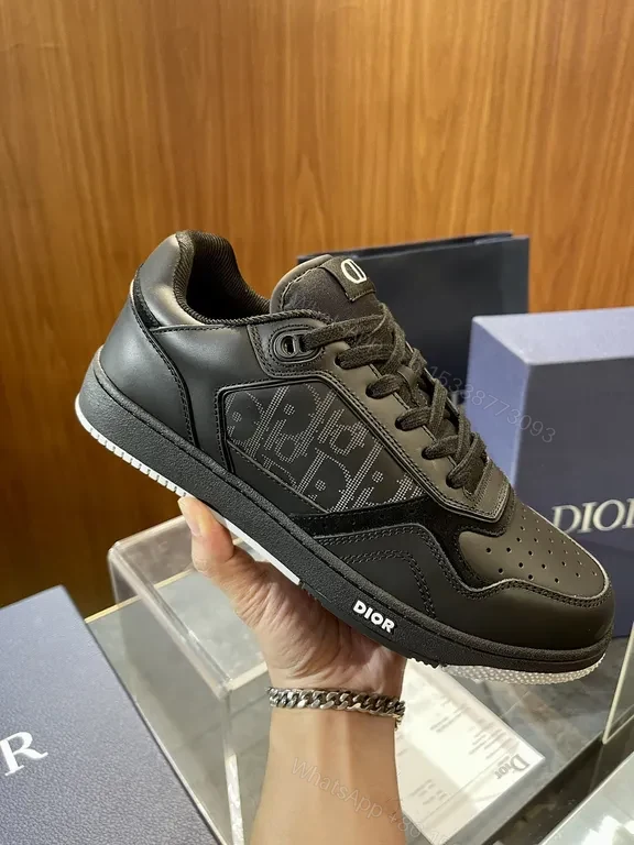 View 2 of Refined Textured High-Top Sneaker with Dior Detailing