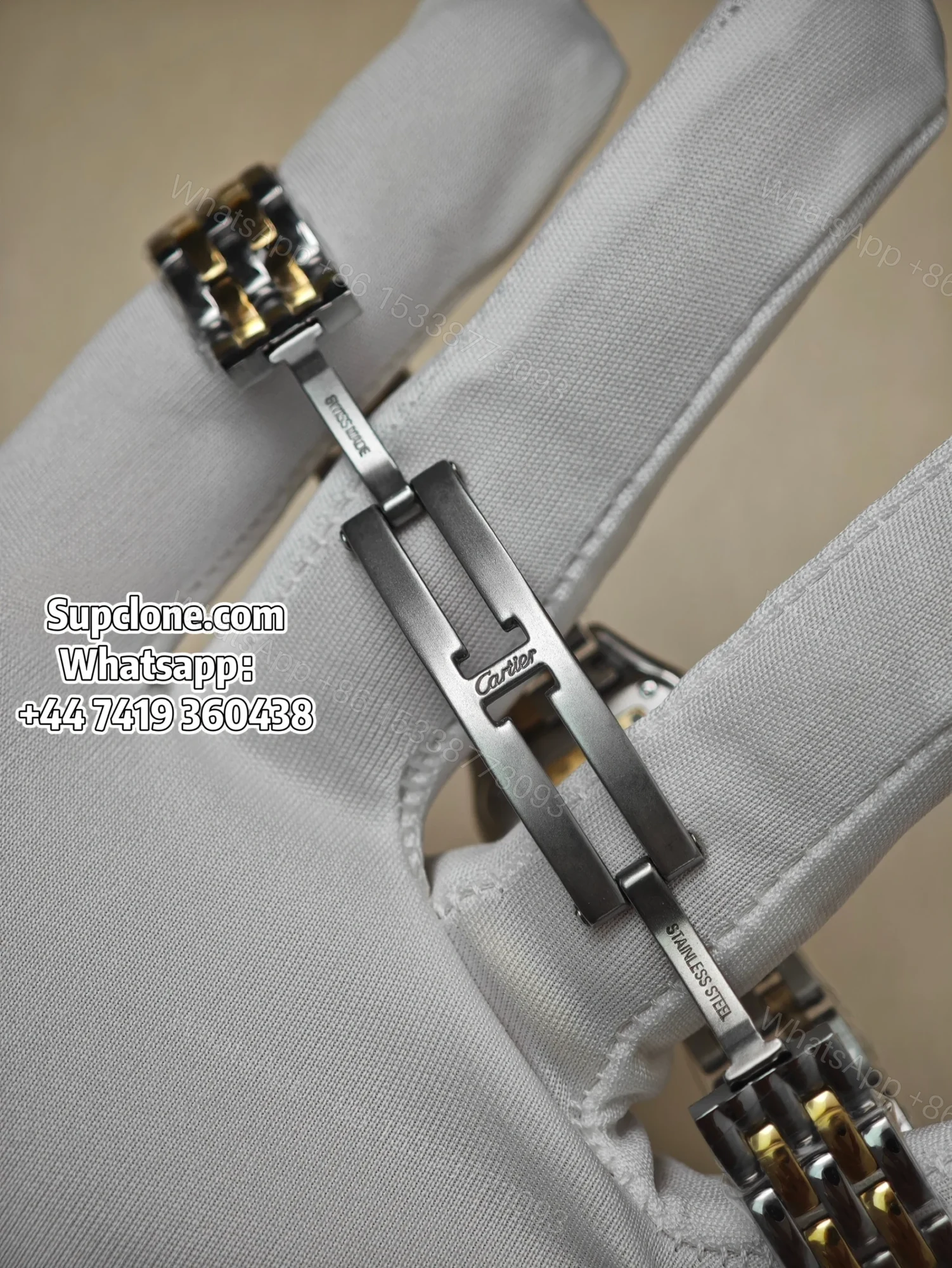 View 4 of Cartier Super Clone Watches 1:1 Panthere W3PN0007 Two Tone Diamond